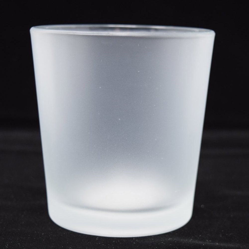 Candle Holder Glass Frosted Clear Votive Poured DIY Tealight Romantic Spa Crafts